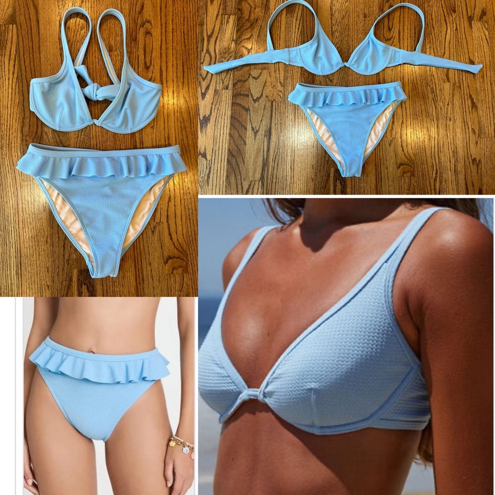 Like new MinkPink light blue Bikini